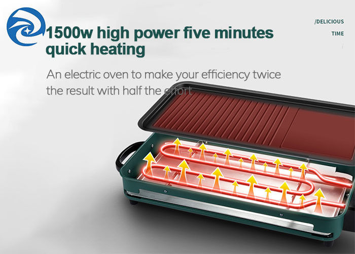 Bezdymne grille elektryczne Patelnie patelnie 1500W 3-10 osób