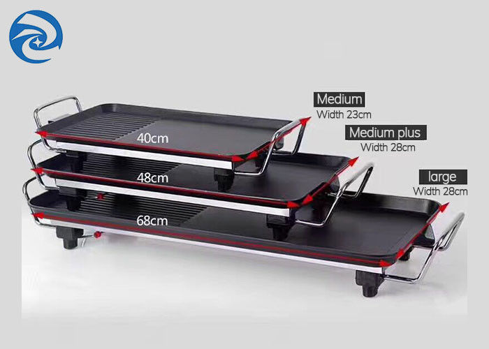 Kwadratowy 1400 watowy bezdymny grill elektryczny 50-240 stopni