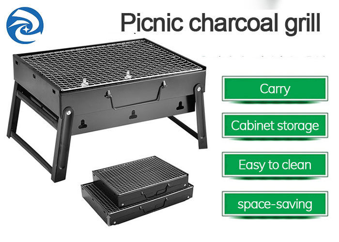 35cm × 27cm × 20cm Przenośny grill składany ze stali nierdzewnej