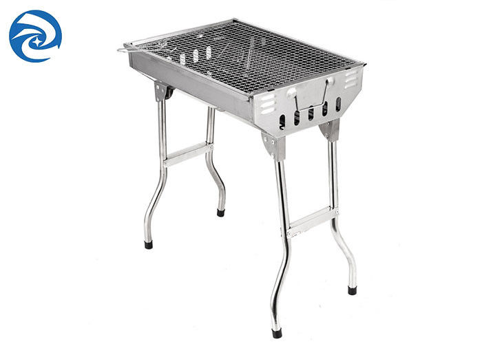 Zewnętrzny grill węglowy ze stali nierdzewnej 73x33x71cm Przenośny składany