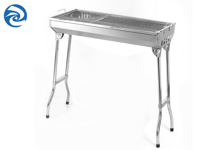Zewnętrzny grill węglowy ze stali nierdzewnej 73x33x71cm Przenośny składany